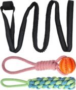 3pcs Interactive Dog Toys, Dog Tug of War Toy Tether Tug for Small and Medium Dogs, Dog Bungee Toy Tree Tugger Dog Toy for Indoor Outdoor, Orange - Image 8