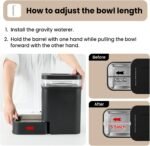 Garnder Pet 6.5L Automatic Dog Water Dispenser with Stainless Steel Bowl, Large Capacity Gravity Dog Water Bottle with Filter, BPA-Free, No Noise, Stable and Spill-Resistant, Easy to Clean, Black - Image 9
