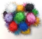 CRMADA Cat Toys Balls Sparkle Pom Pom Fuzzy Balls for Cats 20 Pack - Image 6