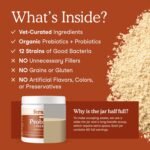 Fera Pets Probiotics for Dogs & Cats with Prebiotics - USDA Organic - Gut Health Powder Supplement with 12 Strains and 5 Billion CFUs - Supports Immunity, Energy and Skin & Coat - 60 Scoops - Image 4