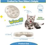 Melamine Slow Feeder Cat Bowl - Small Cat Food Dish - Fun Interactive Maze Design - Anti Vomiting - Pet Comfort Eating - Dishwasher Safe - 6.1''W x 1.2''H - Image 3