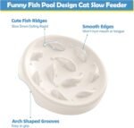 Melamine Slow Feeder Cat Bowl - Small Cat Food Dish - Fun Interactive Maze Design - Anti Vomiting - Pet Comfort Eating - Dishwasher Safe - 6.1''W x 1.2''H - Image 4