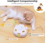 ORSDA Cat Toys Rechargeable, 4 in 1 Interactive Cat Toy, Hide and Seek, Whack a Mole, Magic Wand, Chasing Feather, with 4 Replacements - Image 4