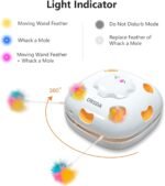 ORSDA Cat Toys Rechargeable, 4 in 1 Interactive Cat Toy, Hide and Seek, Whack a Mole, Magic Wand, Chasing Feather, with 4 Replacements - Image 8