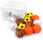 Chiwava 12 Pack 1.6 Inch Soft Rubber Foam Cat Toy Ball Sponge Sport Balls Kitten Interactive Toy Assorted Color - Image 4