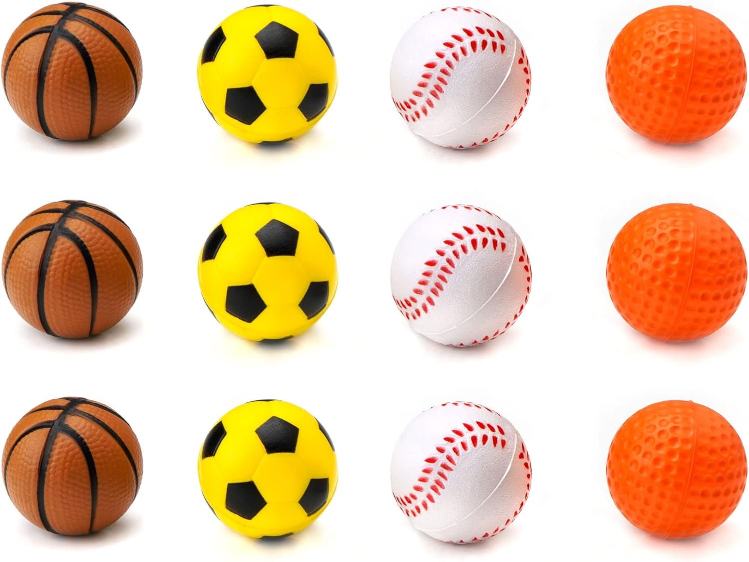 Chiwava 12 Pack 1.6 Inch Soft Rubber Foam Cat Toy Ball Sponge Sport Balls Kitten Interactive Toy Assorted Color - Image 7