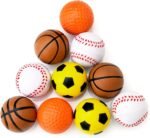 Chiwava 12 Pack 1.6 Inch Soft Rubber Foam Cat Toy Ball Sponge Sport Balls Kitten Interactive Toy Assorted Color - Image 8