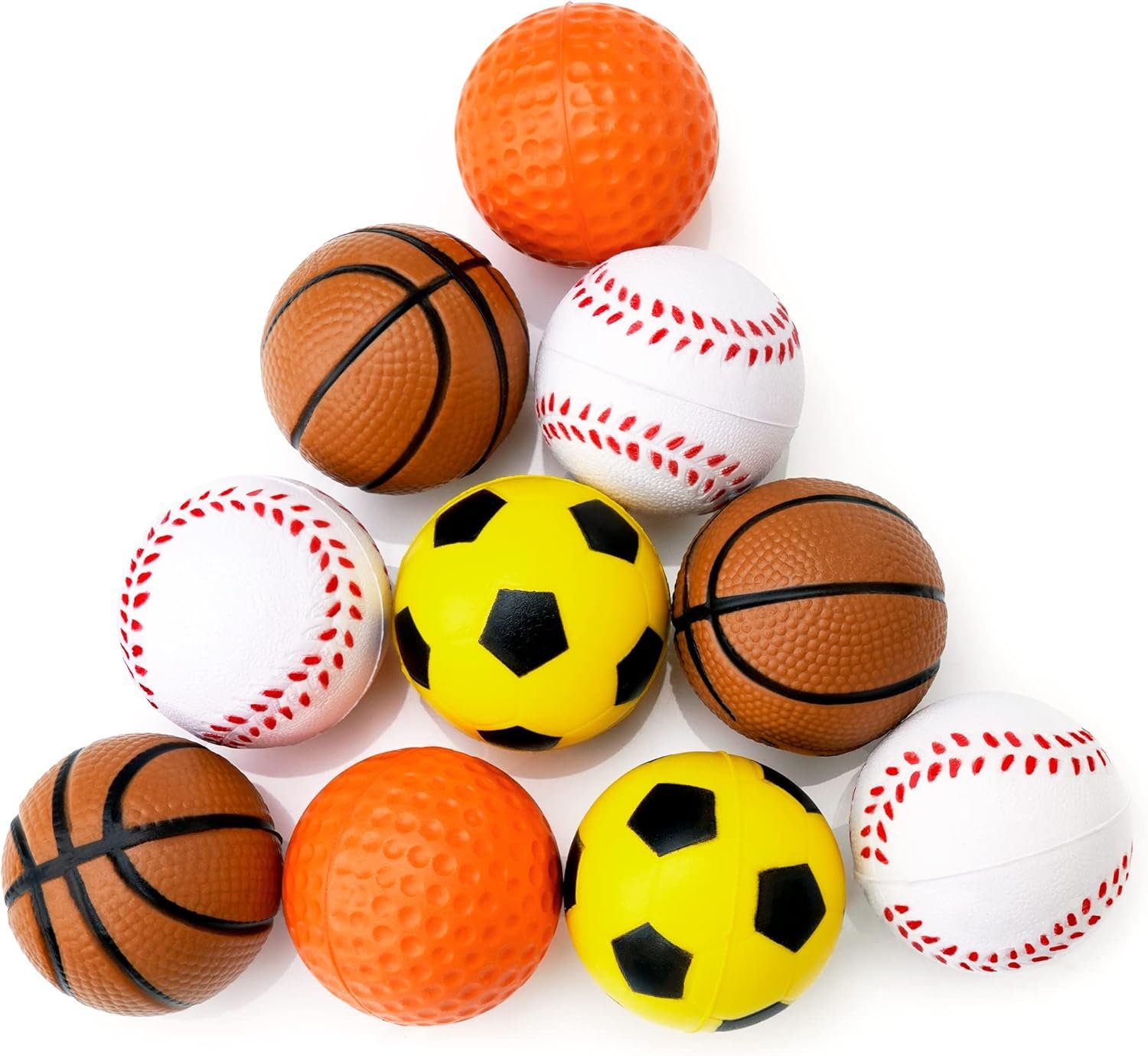 Chiwava 12 Pack 1.6 Inch Soft Rubber Foam Cat Toy Ball Sponge Sport Balls Kitten Interactive Toy Assorted Color - Image 8