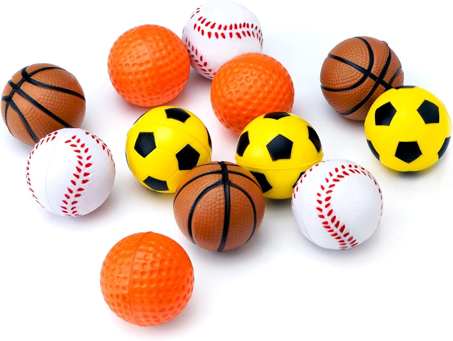 Chiwava 12 Pack 1.6 Inch Soft Rubber Foam Cat Toy Ball Sponge Sport Balls Kitten Interactive Toy Assorted Color - Image 10
