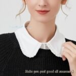 LoudSung Detachable Half Shirt Blouse False Collar Folding Design for Women Girls - Image 4
