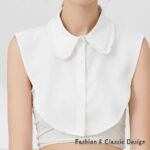 LoudSung Detachable Half Shirt Blouse False Collar Folding Design for Women Girls - Image 5