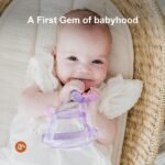 Crystal Jelly Baby Teether – Jellydog Teething Relief Toy for Infants 3-6 Months, Silicone Handheld Teething Toy, BPA-Free, Odorless, Prevents Choking, Safe for Babies (Citrine) - Image 4