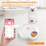 Auto Cat Feeder for Wet Food, APP Control 6 Meals Automatic Cat Food Dispenser with 2 Ice Packs, Programmable Timer, Rechargeable Cordless Auto Pet Feeder for Cats Small Dogs -2.4G WiFi Only - Image 3