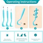 6 Pcs Tick Remover Tool Kit Painlessly Tick Removal Hooks（S M L）＆ Stainless Steel Tweezers ＆ Anti-Flea Lice Comb ＆ Magnifying Glass for Dogs Cats and Humans Lyme Prevention - Image 3