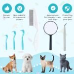6 Pcs Tick Remover Tool Kit Painlessly Tick Removal Hooks（S M L）＆ Stainless Steel Tweezers ＆ Anti-Flea Lice Comb ＆ Magnifying Glass for Dogs Cats and Humans Lyme Prevention - Image 4