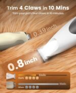 oneisall Low-Noise Dog Paw Trimmer with LED Light, Paw Trimmer for Dogs &Cats 0.8inch/20mm Wide Blade, 35dB Cordless Electric Pet Paw Grooming Clippers for Paws, Ears, Face, Rump - Image 5