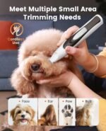 oneisall Low-Noise Dog Paw Trimmer with LED Light, Paw Trimmer for Dogs &Cats 0.8inch/20mm Wide Blade, 35dB Cordless Electric Pet Paw Grooming Clippers for Paws, Ears, Face, Rump - Image 6