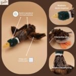 FukuPets Interactive Dog Toy, Makes Noise That Mimics Real Animal Noise, Premium Quality, Soft & Plush Toy, Large, Duck - Image 3