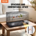 VEVOR 30 inch Bird Cage, Metal Large Parakeet Cages for Cockatiels Small Parrot Budgies Lovebirds Canaries, Pet Bird Cage with Rolling Stand and Tray - Image 3