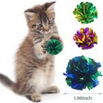 PET SHOW 20 Pcs Cat Crinkle Toy Ball 2.5inch Mylar Cat Pounce Chase Toys Colorful Paper Ball Chase Training Activity for Cats Kittens - Image 3