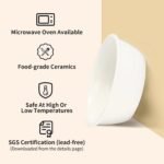 FUKUMARU Elevated Cat Ceramic Bowls, Small Dog 15° Tilted Raised Food Feeding Dishes, Solid Bamboo Water Stand Feeder Set for Cats and Puppy - Image 6