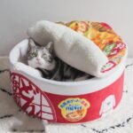 Funny Ramen Cat Bed Instant Noodle Shape Pet Sofa Winter Pet Sleeping Bag Pet Nest for Small Cats and Dogs - Image 7