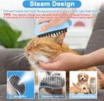 Nepfaivy Cat Steam Brush for Cats - Cat Comb with Steam for Shedding Long Haired Cats, Steamy Cat Grooming Brush for Removing Loose Hair, Blue - Image 4