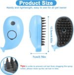 Nepfaivy Cat Steam Brush for Cats - Cat Comb with Steam for Shedding Long Haired Cats, Steamy Cat Grooming Brush for Removing Loose Hair, Blue - Image 8