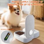 2 Meal Automatic Pet Feeder, 48H Timer Dry and Wet Food Dispenser for Cats, Nonslip Automatic Dog and Cat Feeder, Battery Powered Wet Dry Cat Food Dispenser for Pets Dogs - Image 6