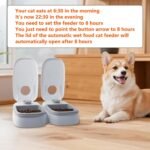 2 Meal Automatic Pet Feeder, 48H Timer Dry and Wet Food Dispenser for Cats, Nonslip Automatic Dog and Cat Feeder, Battery Powered Wet Dry Cat Food Dispenser for Pets Dogs - Image 9