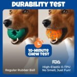 Dog Balls: Interactive Dog Ball Auto Rolling - Interactive Dog Toys for Aggressive Chewers - Bouncy & Throwable, Type-C Rechargeable, Washable, for Small & Medium & Large Dogs – Orange - Image 4