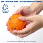 Dog Balls: Interactive Dog Ball Auto Rolling - Interactive Dog Toys for Aggressive Chewers - Bouncy & Throwable, Type-C Rechargeable, Washable, for Small & Medium & Large Dogs – Orange - Image 9