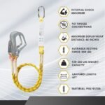 Fall Protection Full-Body Safety Harness, Vented & Padded Shoulder, Legs & Back - Image 5