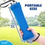 Dog Bite Tug Toy - 30x9 cm - Durable Blue Pull Toy with 2 Soft & Strong Handles - Tough Nylon Bite Pillow for Small to Medium Dogs - Ideal for Tug of War, Fetch, Puppy Training - by Yes4Quality - Image 9