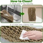 30x7inch Rat Climbing Toys for Cage, Chewable Natural Seagrass Mat with Metal Hooks, Soft Fall Breakers for Rats, Rat Ladder Bridge Toy with Mild Grassy Scent, Rodent Hammock Cage Accessories - Image 6