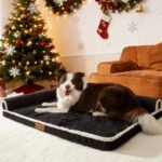 Patas Lague Orthopedic Dog Bed Large Sized Dog 91x61cm, Waterproof Comfortable L Bolster Medium Non-Slip Soft Warm Pet Crate Bed Sleep Sofa mat with Removable Washable Cover, Black - Image 3