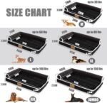 Patas Lague Orthopedic Dog Bed Large Sized Dog 91x61cm, Waterproof Comfortable L Bolster Medium Non-Slip Soft Warm Pet Crate Bed Sleep Sofa mat with Removable Washable Cover, Black - Image 7