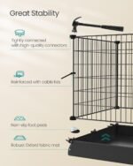 SONGMICS Pet Playpen, Small Animal Cage, Exercise Pen and Enclosure, 48.4 x 24.8 x 18.1 Inches ULPI07H - Image 8