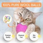 TIMIKO Cat Toys Balls, 100% Natural Wool, 2 Sizes 6 Colors, Non-Toxic, Cat Toys for Indoor Cats, Interactive Cat Toys, Cat Fetch Toy, Cat Balls Toys for Kitty Kitten - Image 3