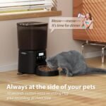 Automatic Cat Feeder, 4L Timed Cat Dry Food Dispenser, Pet Feeder up to 6 Meals and 30 Portions per Day, 10S Voice Record, Dual Power Supply, Non-Slip Base, Auto Pet Feeder for Cats and Small Dogs - Image 6