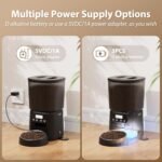 Automatic Cat Feeder, 4L Timed Cat Dry Food Dispenser, Pet Feeder up to 6 Meals and 30 Portions per Day, 10S Voice Record, Dual Power Supply, Non-Slip Base, Auto Pet Feeder for Cats and Small Dogs - Image 9