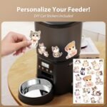 Automatic Cat Feeder, 4L Timed Cat Dry Food Dispenser, Pet Feeder up to 6 Meals and 30 Portions per Day, 10S Voice Record, Dual Power Supply, Non-Slip Base, Auto Pet Feeder for Cats and Small Dogs - Image 10