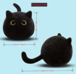 Black Cat Plush Toy, 7.8" Cute Pluhies Cat Stuffed Animal Soft Plush Doll Kwaii Cat Shaped Design Sofa Dolls Pillows for Boys Girls - Image 5
