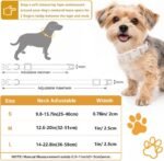 Cotton Hemp Dog Collar Adjustable, Pink Dog Collar Soft Natural Fabric with Quick Release, Cute Wedding Puppy Necklace for Small Medium Large Dog, Pink-S - Image 8