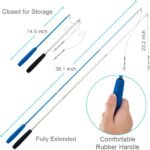 Feather Teaser Cat Toy, 2PCS Retractable Cat Wand Toys and 10PCS Replacement Teaser with Bell Refills, Interactive Catcher Teaser and Funny Exercise for Kitten or Cats - Image 3