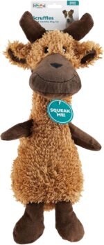 Outward Hound by Charming Pet Scruffles Moose Plush Squeaky Dog Toy, Large - Image 4