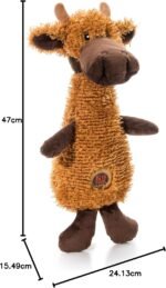 Outward Hound by Charming Pet Scruffles Moose Plush Squeaky Dog Toy, Large - Image 10