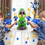 Moveable Dinosaur Shooting Toys for Kids 3-8 Years, Movable Shooting Target Toy with Air Pump Guns, Interactive Competition Game for Boys and Girls Ages 3 4 5 6 7 8 Years Old - Image 6