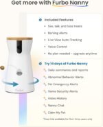 Furbo 360° Dog Camera: Pet Security Cam w/Barking Alerts, Rotating View, Treat Toss w/Phone App, Smart Home Puppy Monitoring, 2-Way Speaker, No Subscription Needed. Standard See, Talk, & Toss Features - Image 5
