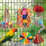 Bird Toys Rope Perch with Bell Colorful Bird Chewing Shredding Foraging Toys Parrot Swing Climbing Standing Hanging Toys Cage Accessories for Conure Cockatiel Budgies Lovebird - Image 4